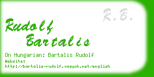 rudolf bartalis business card